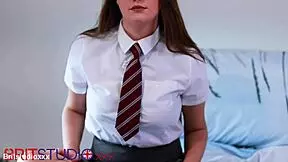 British teen 18+ makes fun of your tiny 18+ cock