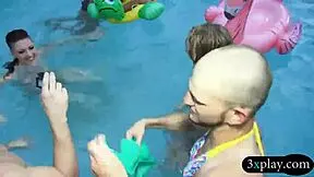 i see teen besties give wet blowjob and get drilled by the pool