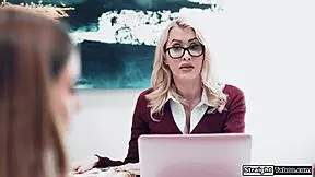 on straighttaboo.com, a blonde teen 18+ gets fingered by her stepmom's boss in a taboo encounter