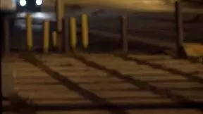 pulled teen babe tied up for a rough cock ride in public outdoor bondage