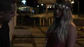 pulled teen babe tied up for a rough cock ride in public outdoor bondage