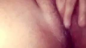 I saw my ex masturbating her tight wet pussy and jerked my small dick