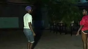 watch this ebony girl get oiled and fucked