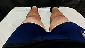 I saw my ex masturbating her tight wet pussy and jerked my small dick