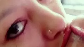 Delicious homemade blowjob with great deep throat