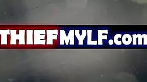 the woman says, i'm britney amber, as they get detained for shoplifting.