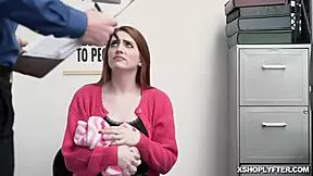 Shoplifter Aria Carson Fucked Hard By Pervy Security Officer Shoving Fat Rod In Wet Pussy