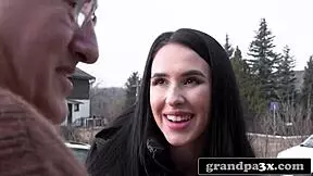 Old guy makes young beauty orgasm with hardcore fucking