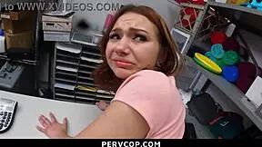 teen hides stolen jewelry in her mouth, pervcop