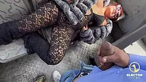 peruvian redhead fucks bus conductor to avoid paying fare