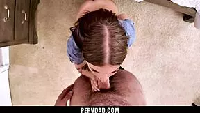 stepdaughter uses her charm to get what she wants from her daddy - pervdad 😏