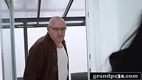 Old guy makes young beauty orgasm with hardcore fucking