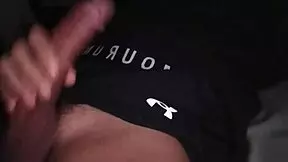 Hot Guy Jerking Off His Big Cock In Tight Workout Clothes With Loud Moaning And Intense Masturbation On The Bed