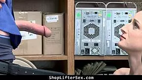 i properly secured the store goods from this teen suspect by fucking her hard