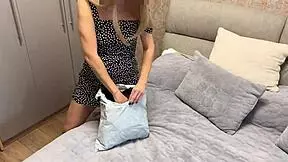 Stepmom accidentally fucks her stepson after mistaking him for her husband - cum in mouth - russian amateur with conversation and english subtitles 😏