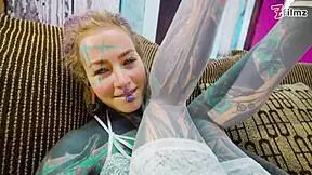 Sexy fishnets highheels stocking solo anal xl dildo play anal dildofucking fishnets highheels stocking