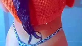 i am college girl masturbating in erotic shower with orgasm