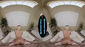 Cute pigtailed roommate Skylar Storm pays rent with POV blowjob and ass licking