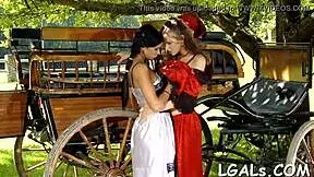 these two honeys are fingering each other so passionately in their teen lesbian play