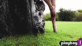 Petite big tits teen gloria sol shows amazing natural body outdoors