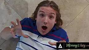 Mommy's boy - teen interacts with stepmom Rachael Cavalli while stepdad is present