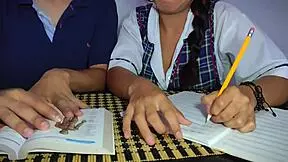 horny student fucking her study partner 😏