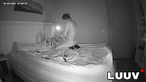 Young european couple engages in intimate exhibitionism for money