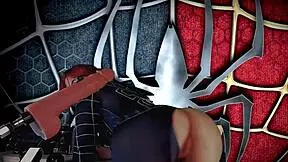 meridjane became a spider girl and gives a passionate blowjob