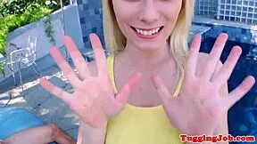 Beautiful Teen Tugging And Sucking Outdoors