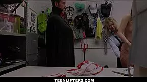 teenlifters - cute tiny blonde stepdaughter caught shoplifting with stepdad makes fuck arrangement with milf officer - khloe kingsley jenna starr rusty nails