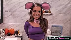 I fucked my stepsis in Halloween outfit