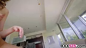 Hot stepsis Elena Koshka gets banged in a wild group hardcore session