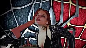 meridjane became a spider girl and gives a passionate blowjob