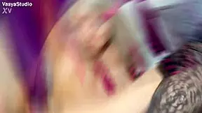 Emo girl sucks big dildo and plays with holes - double penetration - squirt