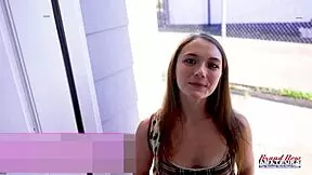 Cute petite 18+ brunette mira monroe rubs her wet twat and gets deeply pounded