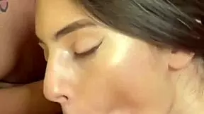 Lesbian shower turns sloppy double blowjob?