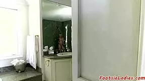 Can you believe this petite babe gets fucked right after her foot fetish session?