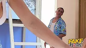 Fake hostel - freckle faced young 18+ blonde girl with pert nice ass and big red nipples and big natural tits creeped on the fucked hard and rough in her room rimming and great sex