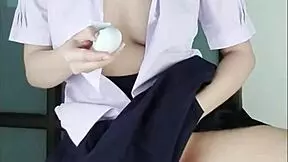 hot teen student in uniform films sexy clip for money, leaked now