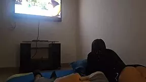 My Stepsister Sucks My Cock Watching Movie Alone