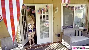 Teen stepsister and her friend offer a surprisingly special blowjob to their stepbrother