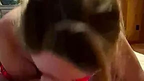 cute wife gives head and gets a mouthful of cum