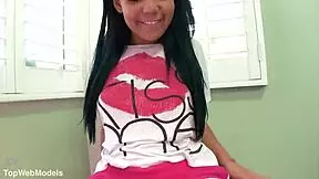 Stacey Day, 19 yo cutie, handles big cock POV blowjob and swallows huge load.