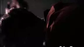 Blonde teen's suggestive prison threesome