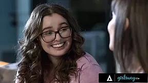 g-girlsway curious teen leana lovings wants hot stepmom lexi lunas help to discover lesbian sex, it's so clit and face fucking