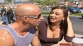 did the sexy brunette teen enjoy the big cock after pickup?