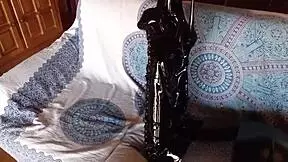 Look at that total black outfit with fishnets and boots!