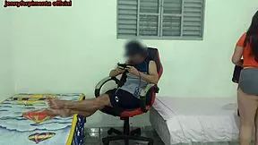 Stepsister Changes Clothes Near Stepbrother, Leading To Fucking On Gamer Chair