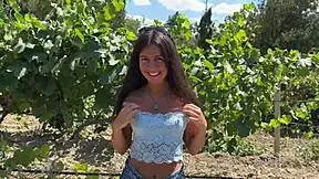 Caught you, shameless girl! Time for ass punishment on the farm.