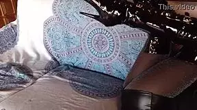 Look at that total black outfit with fishnets and boots!